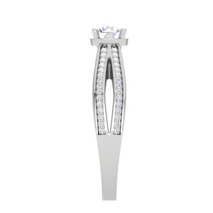 50-Pointer Solitaire Diamond Split Shank Platinum Ring JL PT RP RD 165-A