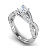 Load image into Gallery viewer, 70-Pointer Lab Grown Solitaire Diamond Twisted Shank Platinum Ring JL PT RP RD LG G 148-A
