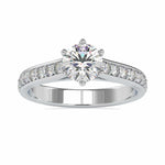 Load image into Gallery viewer, 1-Carat Lab Grown Solitaire Diamond Shank Platinum Engagement Ring JL PT LG G 0027-B
