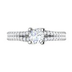 Load image into Gallery viewer, 30-Pointer Solitaire Diamond Split Shank Platinum Ring JL PT RP RD 182
