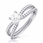 Load image into Gallery viewer, 30-Pointer Platinum Solitaire Engagement Ring with Split Shank JL PT R-22
