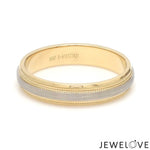 Load image into Gallery viewer, Milgrain Edge Platinum &amp; Yellow Gold Couple Rings JL PT 636
