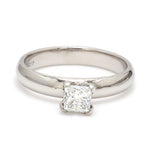 Load image into Gallery viewer, 30 Pointer Princess Cut Solitaire Platinum Ring with 4 Prongs JL PT 440-A
