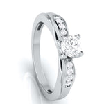 Load image into Gallery viewer, 70-Pointer Solitaire Platinum Engagement Ring with a Hidden Heart JL PT G 118-B
