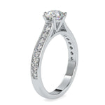 Load image into Gallery viewer, 50-Pointer Lab Grown Solitaire Diamond Shank Platinum Engagement Ring JL PT LG G 0027
