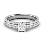 Load image into Gallery viewer, 1-Carat Solitaire Diamond Split Shank Platinum Ring JL PT RP RD 142-C
