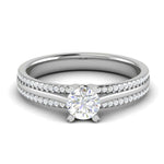 Load image into Gallery viewer, 50-Pointer Solitaire Diamond Split Shank Platinum Ring JL PT RP RD 142-A
