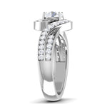 Load image into Gallery viewer, 2-Carat Lab Grown Solitaire Twisted Shank Diamond Platinum Ring JL PT RP RD LG G 190-D
