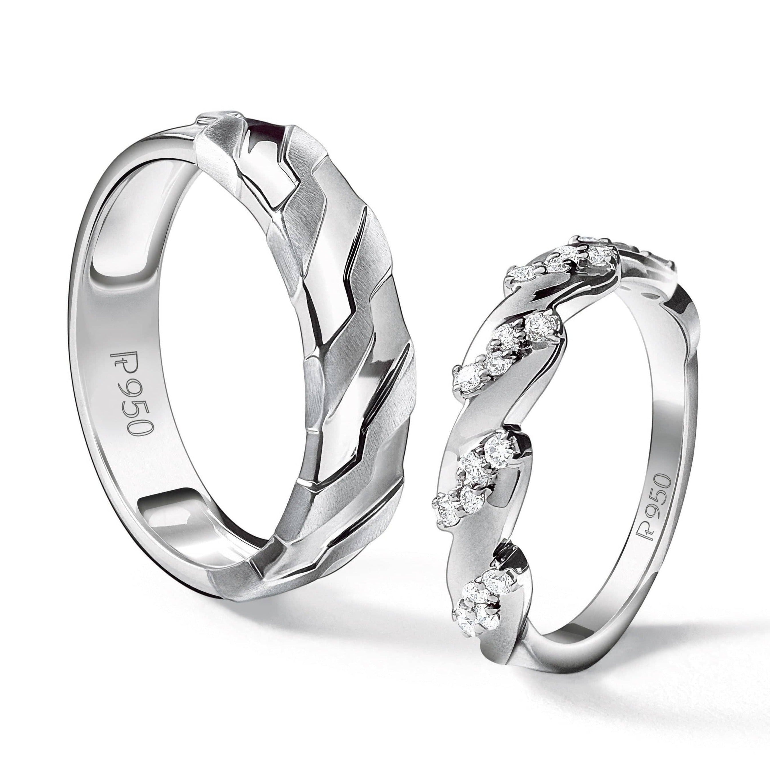 Designer Platinum Love Bands JL PT 615