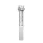 Load image into Gallery viewer, 50-Pointer Lab Grown Solitaire Single Halo Diamond Shank Platinum Ring JL PT RP RD LG G 157
