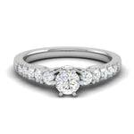 Load image into Gallery viewer, 50-Pointer Solitaire Platinum Shank Diamond Engagement Ring JL PT WB5964E-A
