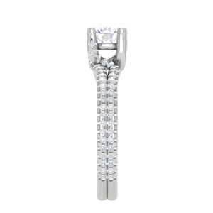 1-Carat Solitaire Diamond Split Shank Platinum Ring JL PT RP RD 182-C