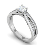 Load image into Gallery viewer, 2-Carat Lab Grown Solitaire Diamond Split Shank Platinum Ring JL PT RP RD LG G 165-D
