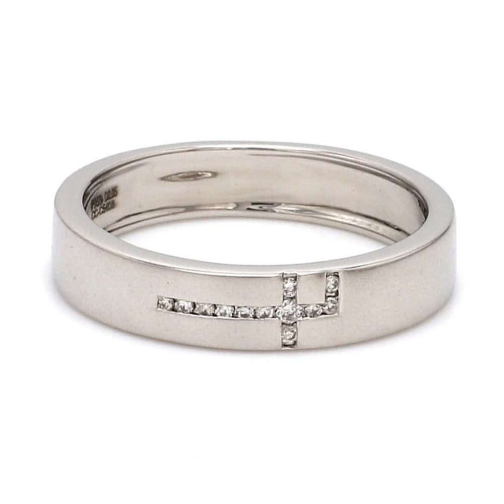 Designer Platinum Love Bands with Diamonds JL PT 162