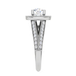 Load image into Gallery viewer, 1-Carat Solitaire Halo Platinum Split Shank Engagement Ring JL PT WB5982E-C
