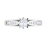 Load image into Gallery viewer, 30-Pointer Solitaire Diamond Split Shank Platinum Ring JL PT RP RD 118
