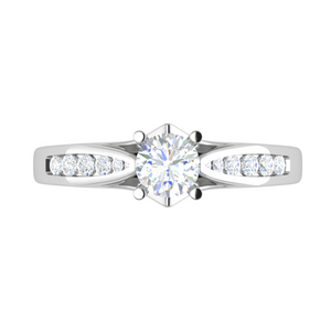 1-Carat Solitaire Diamond Split Shank Platinum Ring JL PT RP RD 118-C