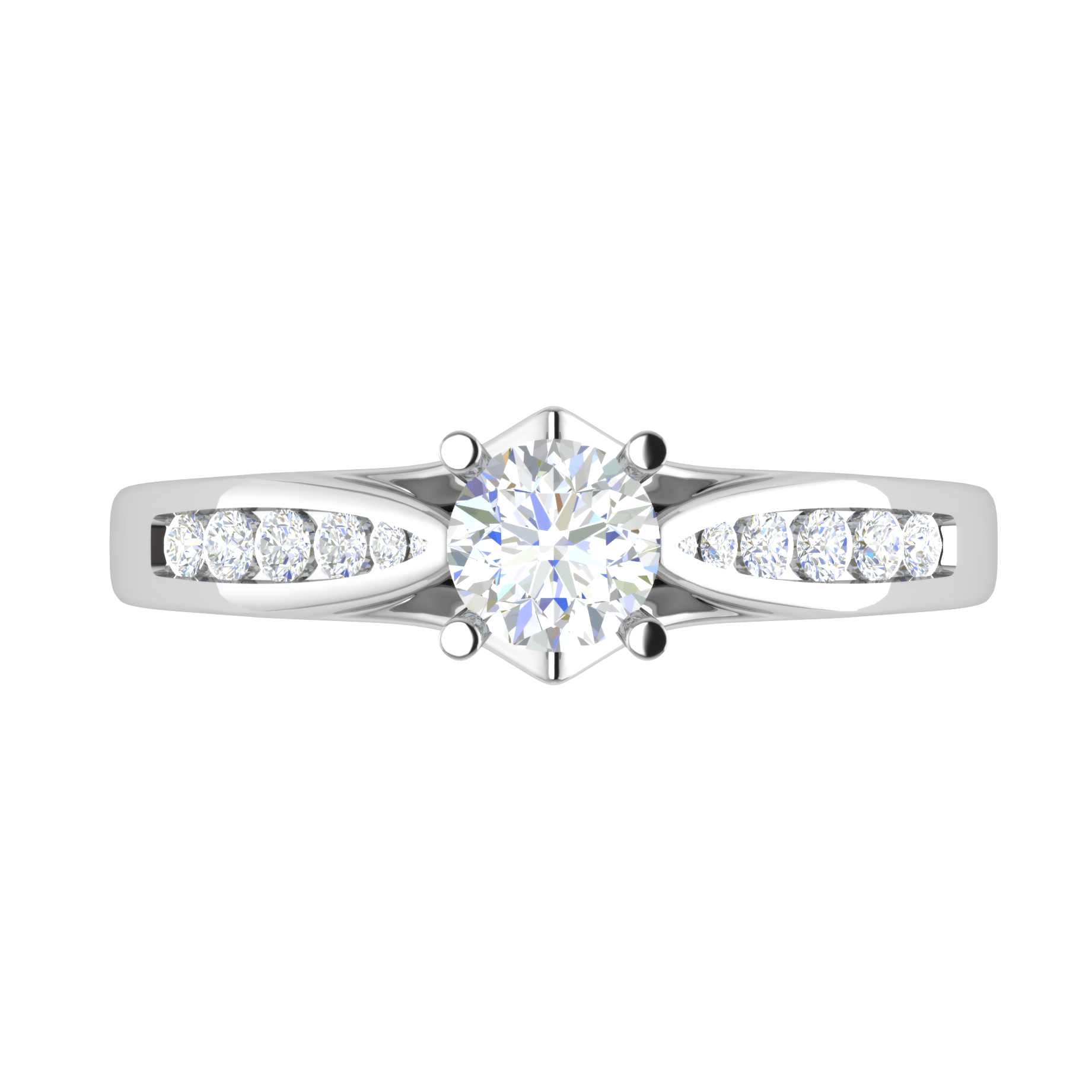 1.50-Carat Lab Grown Solitaire Diamond Split Shank Platinum Ring JL PT RP RD LG G 118-C