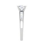 Load image into Gallery viewer, 1.50-Carat Lab Grown Solitaire with Princess cut Diamond Shank Platinum Ring JL PT RC PR LG G 186-C
