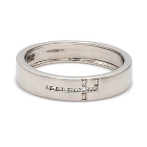 Designer Platinum Love Bands with Diamonds JL PT 162