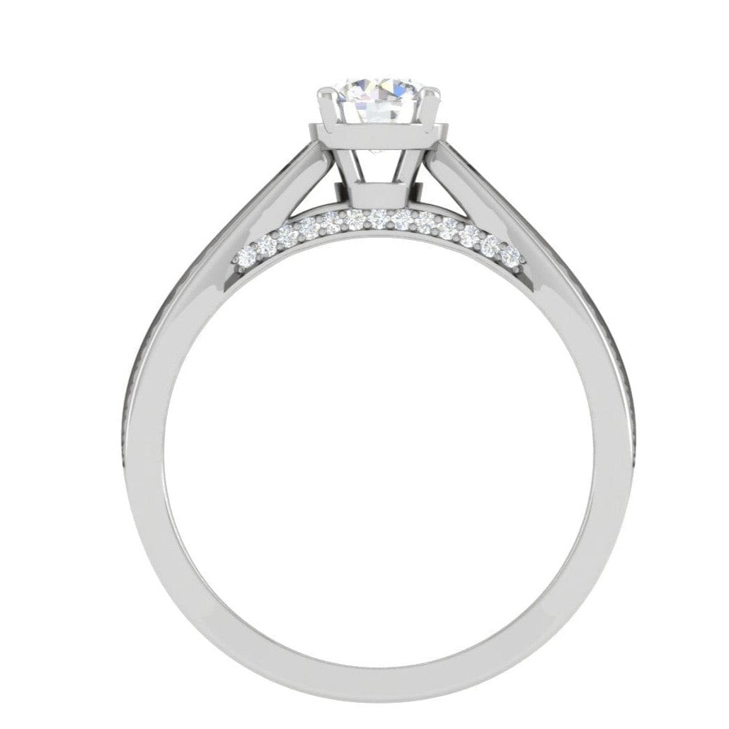 70-Pointer Solitaire Diamond Split Shank Platinum Ring JL PT RP RD 165-B