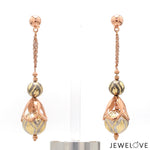 Load image into Gallery viewer, Designer 18K Yellow &amp; Rose Hanging  Diamonds Cut Balls Earrings JL AU E 05   Jewelove.US
