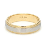 Load image into Gallery viewer, Milgrain Edge Platinum &amp; Yellow Gold Couple Rings JL PT 636
