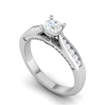 Load image into Gallery viewer, 1-Carat Lab Grown Solitaire Diamond Split Shank Platinum Ring JL PT RP RD LG G 118-B
