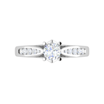 Load image into Gallery viewer, 1-Carat Lab Grown Solitaire Diamond Split Shank Platinum Ring JL PT RP RD LG G 118-B
