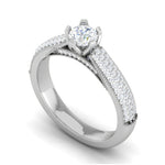 Load image into Gallery viewer, 50-Pointer Solitaire Diamond Split Shank Platinum Ring JL PT RP RD 159-A
