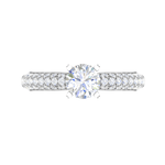 Load image into Gallery viewer, 50-Pointer Solitaire Diamond Split Shank Platinum Ring JL PT RP RD 161-A
