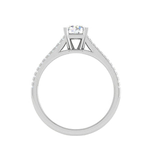 50-Pointer Solitaire Diamond Split Shank Platinum Ring JL PT RP RD 163-A