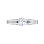 Load image into Gallery viewer, 1-Carat Lab Grown Solitaire Diamond Split Shank Platinum Ring JL PT RP RD LG G 163-B
