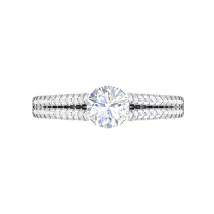 50-Pointer Solitaire Diamond Split Shank Platinum Ring JL PT RP RD 163-A