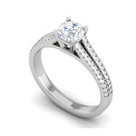 Load image into Gallery viewer, 50-Pointer Solitaire Diamond Split Shank Platinum Ring JL PT RP RD 163-A
