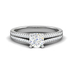 Load image into Gallery viewer, 50-Pointer Solitaire Diamond Split Shank Platinum Ring JL PT RP RD 163-A
