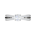 Load image into Gallery viewer, 70-Pointer Lab Grown Solitaire Diamond Split Shank Platinum Ring JL PT RP RD LG G 165-A
