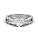 Load image into Gallery viewer, 70-Pointer Lab Grown Solitaire Diamond Split Shank Platinum Ring JL PT RP RD LG G 165-A
