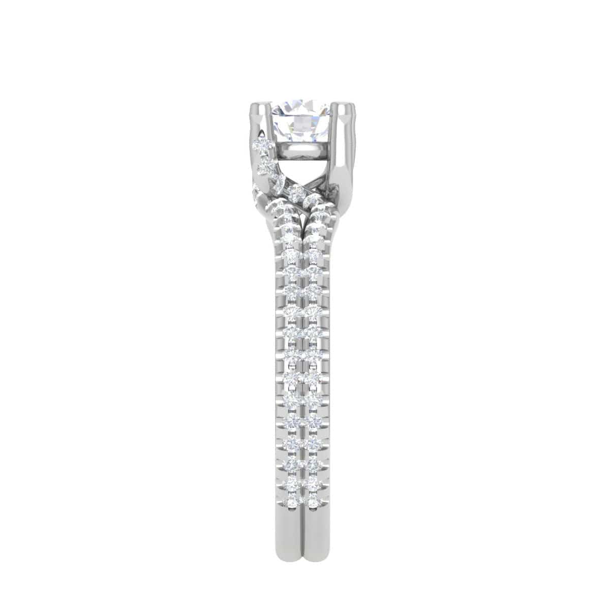 70-Pointer Solitaire Diamond Split Shank Platinum Ring JL PT RP RD LG G 182-A