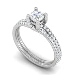 Load image into Gallery viewer, 70-Pointer Solitaire Diamond Split Shank Platinum Ring JL PT RP RD LG G 182-A
