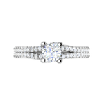 Load image into Gallery viewer, 50-Pointer Solitaire Diamond Split Shank Platinum Ring JL PT RP RD LG G 182
