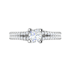 1-Carat Solitaire Diamond Split Shank Platinum Ring JL PT RP RD LG G 182-B