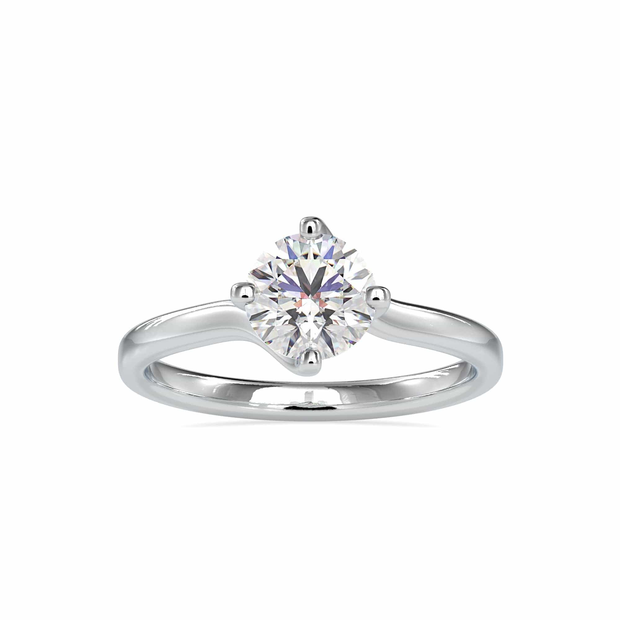 1-Carat Lab Grown Solitaire Platinum Engagement Ring JL PT LG G 0053-C