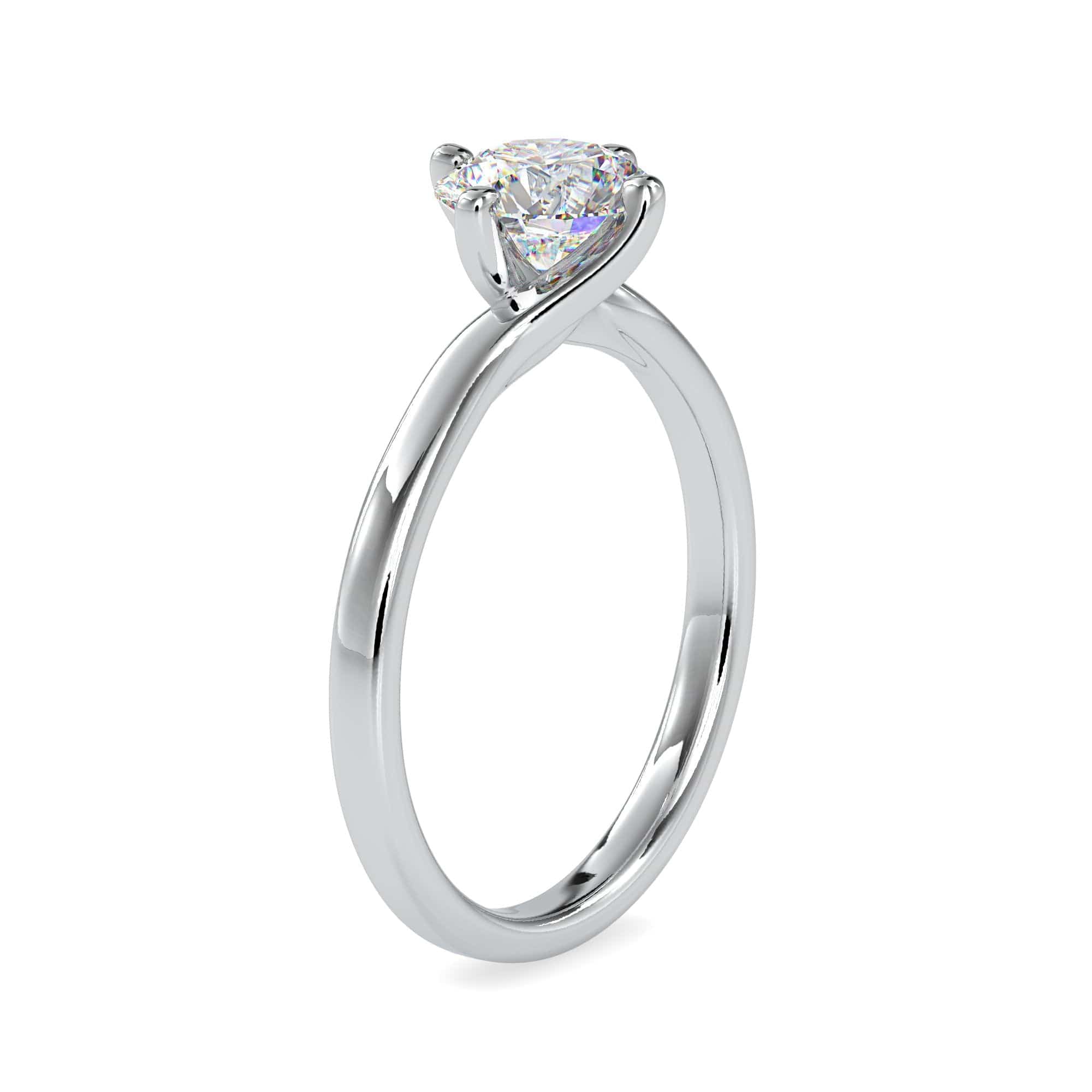 70-Pointer Solitaire Platinum Engagement Ring JL PT 0053-B   Jewelove.US