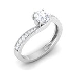 Load image into Gallery viewer, 50-Pointer Solitaire Shank Diamond Platinum Ring JL PT RP RD 176-A
