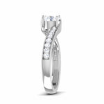 Load image into Gallery viewer, 50-Pointer Solitaire Shank Diamond Platinum Ring JL PT RP RD 176-A
