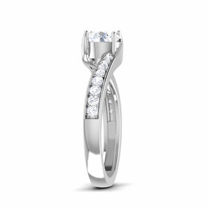 50-Pointer Solitaire Shank Diamond Platinum Ring JL PT RP RD 176-A