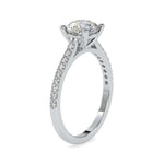 Load image into Gallery viewer, 1.50-Carat Lab Grown Solitaire Platinum Diamond Shank Engagement Ring JL PT LG G 0024-C
