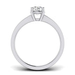 Load image into Gallery viewer, 30-Pointer Solitaire Platinum Engagement Ring with Princess Cut Diamond Accents for Women JL PT 461
