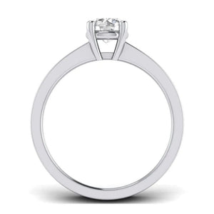 30-Pointer Solitaire Platinum Engagement Ring with Princess Cut Diamond Accents for Women JL PT 461